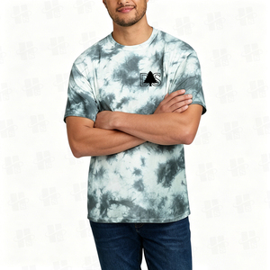 T-shirt homme style tie-dye, coupe classique, qualité supérieure, 250 g/m², streetwear, été. - Product Image 4
