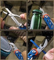 Alicates Multiherramienta EDC con Logotipo Personalizado, Cuchillo Plegable para Camping, Alicates Portátiles de Supervivencia para Exteriores con Funda de Nailon