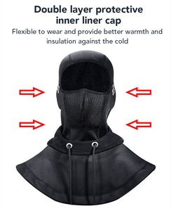 Couvre-visage thermique en polaire réglable coupe-vent Yx, bonnet d'hiver - Product Image 3