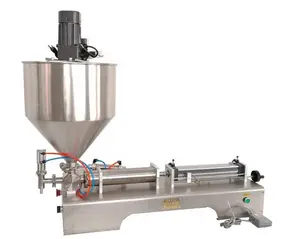 Pneumatic filling machine/filler for paste/cream with mixer