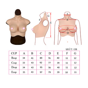 URCHOICE Silicone Mẫu Vú Giả Ngực Nhân Tạo Không Có Dầu Nhân Tạo Thực Tế Cổ Áo Cao Vú Giả Cho Crossdesser - Product Image 5