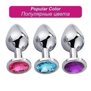 Bijou anal en cristal, perles anales féminines, dilatateur anal, plug anal en métal intime, S M L, jouet sexuel anal pour hommes et femmes - Product Image 3