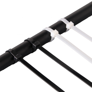 Attaches à glissière en nylon 18LBS à haute résistance à la traction 2.5mm largeur 200mm fixations de câble autobloquantes usage industriel noir blanc - Product Image 6