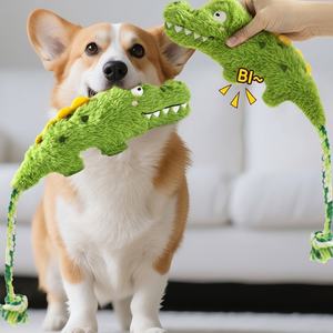 Teddy Kleine Hond Huisdier Speelgoed Met Katoenen Knopen Voor Het Trainen Van Honden Om Geluiden Te Maken, Slijpen Hun Tanden En Bestand Tegen Bijten - Product Image 1