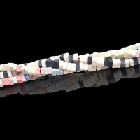 Assurance qualité nouvelle conception 1x2mm macaron et blanc et noir couleur petit bloc perles de pierre d'oxyde d'anion naturel