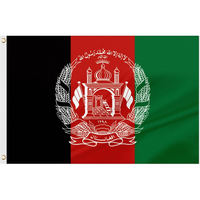 Drapeau afghan Drapeau en polyester de taille personnalisée Drapeau national afghan mondial 3x5ft pour diverses activités