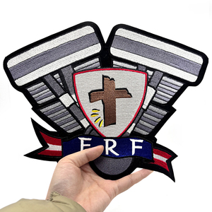 Thêu các bản vá lỗi các loại mô hình móc & vòng lặp các bản vá lỗi đầy đủ thêu appliques cho mũ jeans vest áo - Product Image 4