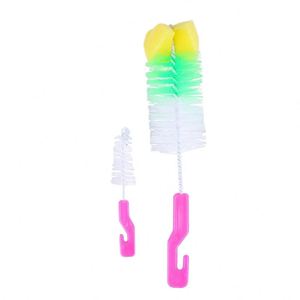 Cepillo de limpieza Maxfree con mango largo de plástico y esponja de nailon para biberones y termos, ecológico - Product Image 1