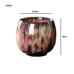 Tasse à café en céramique authentique faite à la main avec soucoupe, finition en porcelaine écologique, design moderne et luxueux, capacité de 400 à 1000 ml, pour les fêtes - Product Image 5