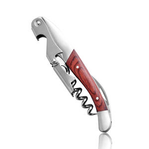 Professionnel fantaisie manche en bois serveur palissandre <span class=keywords><strong>Double</strong></span> <span class=keywords><strong>levier</strong></span> articulé <span class=keywords><strong>tire</strong></span>-<span class=keywords><strong>bouchon</strong></span> à vin en bois avec coupe-feuille - Product Image 1