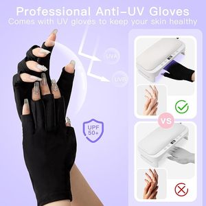 Lámpara LED Profesional para Uñas de Gel, 4 Temporizadores, Plegable, con Guantes y Reposabrazos - Product Image 3