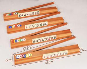 Supports de Mahjong en Bois Rainuré de Style Américain Moderne et Luxueux, 18 et 9 Pouces, Écologiques et Portables pour la Maison et l'Utilisation Quotidienne - Product Image 4