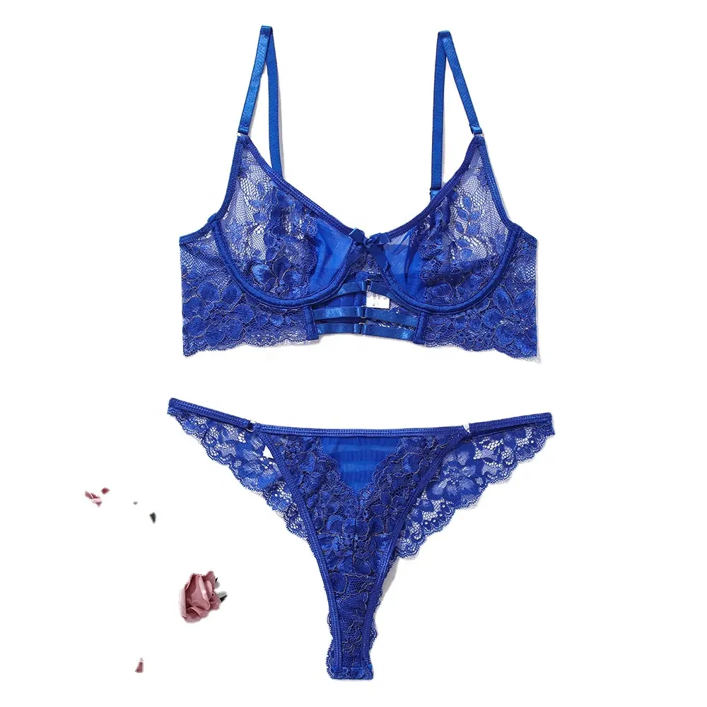 Nuove mutandine Bikini traspiranti in pizzo Sexy da donna con cintura giarrettiera a tre pezzi divisa per temperamento e interesse