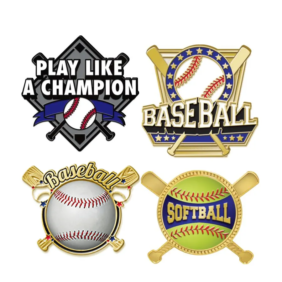 Custom Baseball Metal Lapel Pins Hat Pin for Clothes Badges Fast Delivery