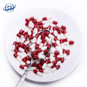 Empty Capsules Red White Size 00 0 1 2 3 4 Iron Oxide Red And White Empty Pill Gelatin Capsules