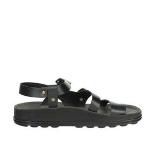 Sandalias de fantasía para mujer, sandalias bajas S350 Estrella, sandalias planas negras - Product Image 4