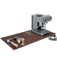 Tapis de machine à café en silicone, best-seller transfrontalier, antidérapant, isolant thermique, pour bar et table à manger, dessous de verre, tapis de drainage pour tasses