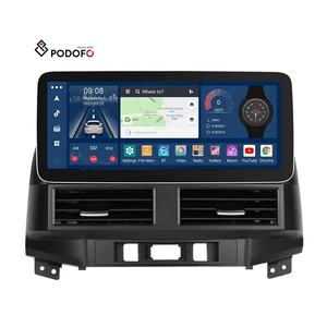 Autoradio Android Podofo 12,3 pouces 8 cœurs 4+64 Go avec <span class=keywords><strong>CarPlay</strong></span>/Android Auto sans fil/GPS/WIFI/RDS/DSP/IPS pour Hyundai Santafe 2006-2012 - Product Image 1