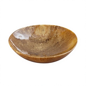 Plato redondo de resina y tazón para ensalada, apto para lavavajillas, tazones de resina de alta calidad para aperitivos, para uso en cafeterías, restaurantes y fiestas, precio económico. - Product Image 1