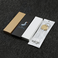 Kabel Data Mini Portabel 3-in-1 USB 3.0 Tipe-C Gantungan Kunci Promosi Berbahan Bambu dengan Selubung TPE Pengisian Cepat 3A Konduktor Tembaga Murni