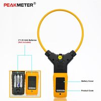 Peakmeter PM2019A Multimeter Digital Genggam Terlaris dengan Penjepit Fleksibel, Layar LCD dengan Lampu Latar, Arus AC Maksimum 3000A