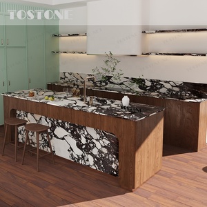 Piano Cucina in Marmo Viola Tostone Turco, Design per Isola Cucina di Grandi Dimensioni, Stile Villa Francese, Pietra Naturale - Product Image 3