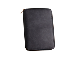 Carpeta de Cuero con Cierre, Ranuras para Tarjetas, Portaplumas, Planificador de Hojas Sueltas Recargable, Logotipo OEM, Colores Personalizados, Tamaño Personalizado de Fábrica