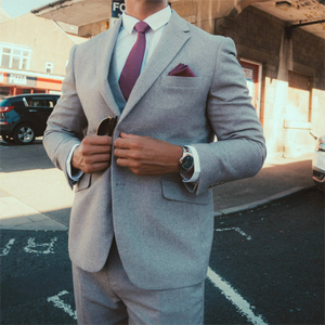 Costumes de mariage sur mesure <span class=keywords><strong>en</strong></span> <span class=keywords><strong>laine</strong></span> coupe ajustée 3 pièces pour hommes, smoking d'affaires formel avec épaulettes, pour femmes et hommes - Product Image 6