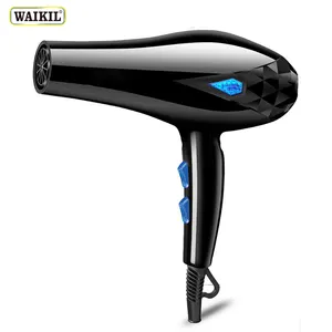 WAIKIL Professional Black Color Salon Hair Dryer High Quality Hair Dryer Fast Dry Electric Hair Dryer Blow For Home Hotel