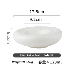 Bol à salade en céramique de style français créatif, spécialité pour soupes, desserts, cuisine moléculaire, vaisselle, bol à glace sèche, plat froid artistique - Product Image 6