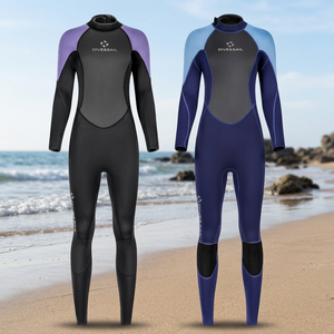 Traje de Neopreno de 3mm para Hombre Active Safety, Cálido, Transpirable, Anti-UV, con Estampado de Piel de Tiburón en el Pecho, Manga Larga, Cremallera Trasera, Teñido en la Prenda - Product Image 3