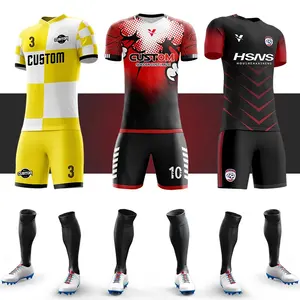 Fußball Trikots für Herren, Fußball Uniformen, Fußball bekleidung Set mit Logo, günstige Sublimation, 100% Polyester, individuell, Großhandel