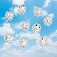 Ensemble de ballons commémoratifs, blanc, fête commémorative, vie, ballons en Latex biodégradables avec rubans