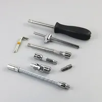 46 pièces/ensemble kit d'outils de réparation de voiture jeu de douilles de 1/4 pouces outils de réparation de voiture clé dynamométrique à cliquet Combo ensemble de réparation automatique outil de mécanicien