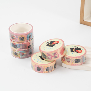 ديي لطيف الحيوانات الأليفة الكرتون الشريط واشي أنماط الحيوان كاواي ، نمط مرسومة باليد ، شريط مجلة العلاجية للحرف اليدوية والديكور - Product Image 2