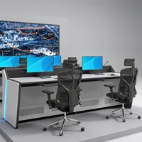 Console de Commande Professionnelle pour Centre de Contrôle, Table de Salle de Contrôle, Poste de Travail d'Opérateur, Système de Mobilier de Sécurité