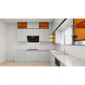 Mueble de Cocina Modular de Diseño Moderno con Acabado Laca de Alto Brillo, Alacena de Almacenamiento, Nuevo de Fábrica - Product Image 3