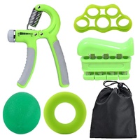 Ensemble de 5 anneaux/boules en silicone pour l'entraînement professionnel de la force de préhension et la rééducation des mains