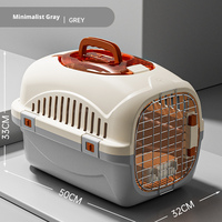 Cage de transport moderne et populaire pour hamster et chat, portable, avec plateau en plastique et fenêtre de toit, conception durable