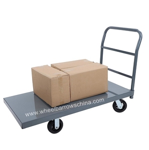 Heavy-Duty Platform Truck 2000 LBS Steel Flatbed <strong>Cart</strong> <strong>Flat</strong> Dolly Hand Trucks 5 Nylon Casters Movable Utility Push <strong>Carts</strong> Moving - Product Image 4