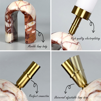Lampes de table LED modernes en marbre, sans fil, flexibles, à commande tactile, en albâtre, rechargeables, pour chambre à coucher, salon, décoration de la maison