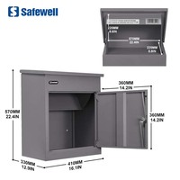 Boîte aux lettres sécurisée en acier robuste, étanche, pour extérieur, avec système de livraison par dépôt, sécurisée pour la réception de colis et de lettres, de la marque Safewell Factory.