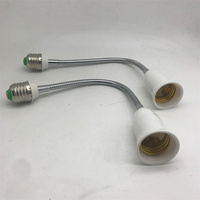 2 packs d'adaptateurs d'extension de douille de lumière E26 E27, flexibles et flexibles, à col de cygne, ajustables.