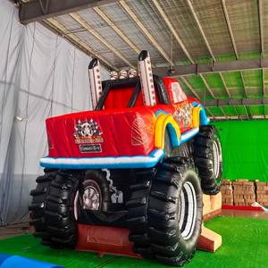 Combo gonflable à thème Monster Truck avec toboggan <span class=keywords><strong>et</strong></span> trampoline, qualité professionnelle pour la location - Product Image 4