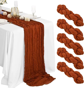 Chemin <span class=keywords><strong>de</strong></span> table en étamine <span class=keywords><strong>de</strong></span> 10 pieds, nappe Boho en <span class=keywords><strong>gaze</strong></span> rustique <span class=keywords><strong>de</strong></span> 120 pouces pour décoration <span class=keywords><strong>de</strong></span> mariage et <span class=keywords><strong>de</strong></span> mariée - Product Image 2