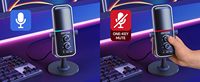 Microphone filaire USB CMTECK XM600T pour jeux, studio musical, DJ, streaming, enregistrement, kit d'équipement de microphone à condensateur RGB pour ordinateur