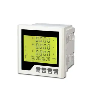 Dijital panel montaj ac dc 380V üç fazlı elektrik sayacı lcd