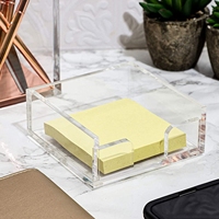 Porte-notes carré en acrylique transparent, 10 pièces, support de plateau collant pour la maison, l'école et le bureau