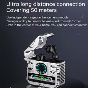 Nouveau design V5.5 Power Bank Mecha écouteur 2024 suppression de bruit dans les écouteurs sans fil petit casque casque GQ-11 - Product Image 4