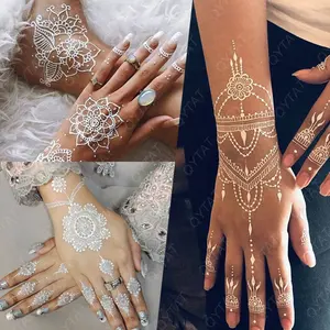 High Quality Custom Ink Printing White Henna Tattoo Stickers